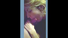 Amy ağız və sperma udmaq